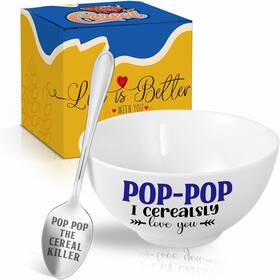-cereal Bowl-poppop 445004129136 Gifts Fathers Day Pop Gift From Grandkids And Kil