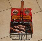 050016730729 Charcoal Companion Deluxe Mini Burger Set Grill Sliders