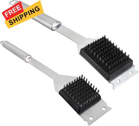 Sks-2 131763310 Grill Cleaner Brush And Scraper 16 Inch 14 Stainless Steel Handle Silvery