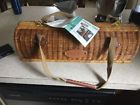 208-89-121 Picnic Time Rattan Deluxe Bbq Basket And Tool Fetzer Vinyard