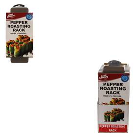 X9.75 21st Century B51a7 Metal Pepper Roasting Rack Holds 18 Peppers 4.75 Inch X2 H