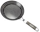 39291 Bbq Skillet Basket Foldable Rounded Wood Handle Diameter 689166439291