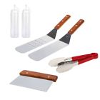 4332691544 Piece Stainless Steel Bbq Grill Griddle Scraper Spatula 723980356331