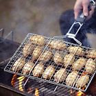 4336498660 Aigmm Barbecue Grilling Basket Grill Bbq Net Wooden 695635269924