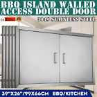 543fg005441510904415 Vevor Stainless Steel Walled Double Bbq Door New 827843242042