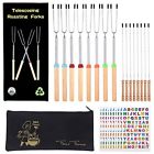 607128425854 Marshmallow Barbecue Skewers Roasting Sticks Telescoping Stainless Steel