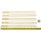 6955114917826 Cocktail Picks Wide Bamboo Double Prong Fondue Sticks