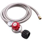 709951480649 Grill Connectors Hoses High Pressure Adjustable Propane Regulator