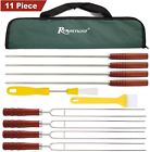 723885 Romanticist Inch Flat Metal Barbecue Skewers Stainless Steel 672550723885