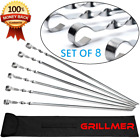 827156210080 Grillmer Bbq Barbecue Skewers Stainless Steel Long Inch