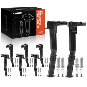 Apic0866 A-premium 8x Ignition Coil Pack And 16x Iridium Spark Plugs Compatible With F