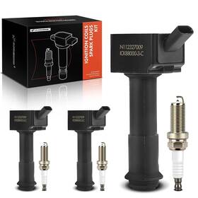 Apic0889d A-premium Set Of 3 Ignition Coil Pack And Iridium Spark Plugs Compatible With