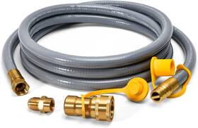 Aqh12 Abyda Aqc3 Natural Gas Conversion Kit 10 Foot 1/2-inch Hose With Quick Connect Csa Certified