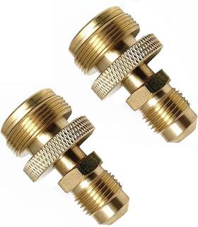 Acxico 313109226241 2 Pcs Grill Stove 1lb Propane Tank Regulator Adapter Connection To 3/8 Inch M