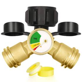 Aekops 768469796451 Adaptador Divisor En Y Para Tanque De Propano Con V Lvulas 2 As