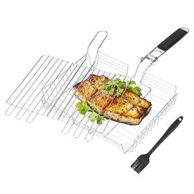 Yrr-yun-792 Agigear Fish And Vegetable Grill Basket Portable Stainless Steel Bbq Foldi