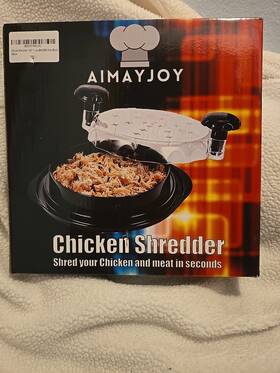 Aimayjoy 197644100712 Chicken Shredder 10.8 Inch Transparent Lid Breast Tool Twist Chi