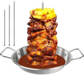Aimeiki 445013645610 Vertical Skewer Al Pastor For Grill Stainless Steel Brazilian Sp