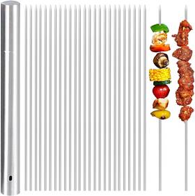 Aimeiki 744759130532 100 Pack 15.2 Inch Kabob Skewers Metal For Grilling Stick Bbq Barbecue Ske