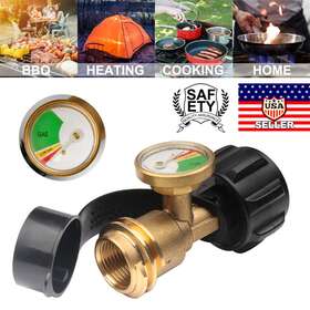 Cp-qm1qf2w Airkoul Propane Tank Y Splitter Adapter Gauge Tee Connector Gas Grill Indicator For Bbq