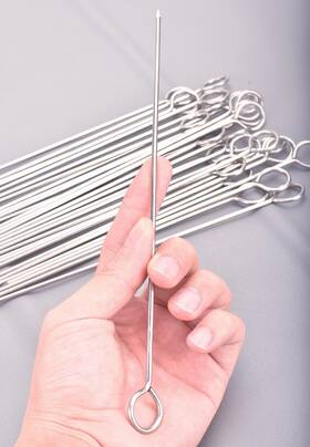 Fba-8 Alele 30 Pcs 8 Inches Poultry Lacers Turkey Pins Stainless Steel Skewers For Trussi