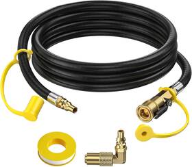 90081100 Alloxity 7ft Quick Connect Rv Propane Hose With 1/4 Inch Safety Shutoff Valve And Male F