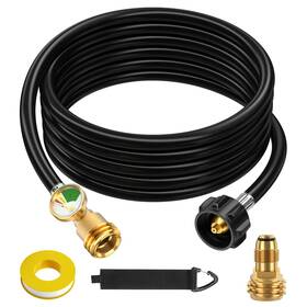 Ban00980100 Alloxity 12 Feet Propane Tank Extension Hose With Gauge Adapter Fitting C