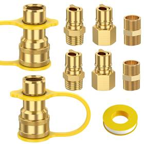 Ban01270100 Alloxity 9 Pcs 1/2 Inch Qdd Lp Natural Gas Quick Connect Fittings Kit An