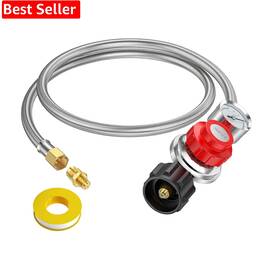 Ban01310100 Alloxity 5ft 0-30 Psi Adjustable High Pressure Propane Regulator With Gauge 30psi Gas F