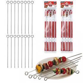 13156 Alltopbargains 13156- 16pc Metal Bbq Skewers 14 Inch Stainless Steel