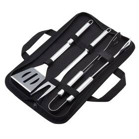 Amazon Basics 840095894166 4-piece Stainless Steel Barbeque Grilling Tool Set With Carry Bag