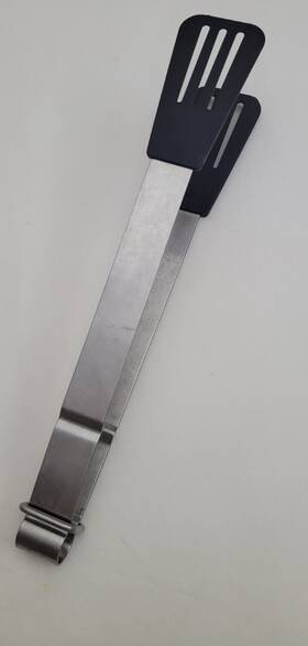 8077 Amco Double Spatula Tongs Stainless Steel Rust-proof Heavy Duty With Lock