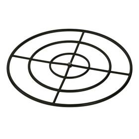 American Fireglass 817901018948 Black Triple-ring Fire Pit Burner 36-inch Round