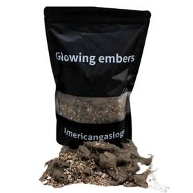 Xs03 Americangaslogs Glowing Embers 7 Oz Bag For Gas Logs-gas Fireplace Black