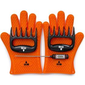 Amz Bbq Club 635635941567 - Meat Claws Grill Accessories Set 2 Silicone Gloves Claw