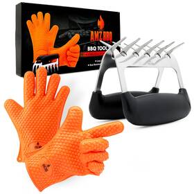 Amz Bbq Club 853648008118 Gloves And Meat Claw Accessories With Heatresistant Silicone Glove