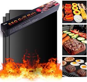Angels Peel Lounge 786727630798 Bbq Grill Mats Set Of 3 Inch Non-stick Reusable Gri