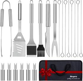 Bts-21 Anpro 21 Pcs Grilling Accessories Grill Kit- Set Utensil Bb