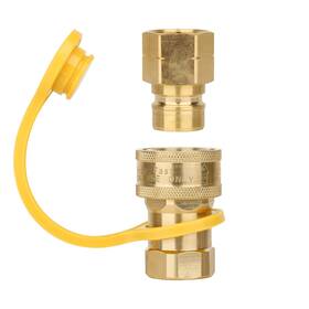 Anysigma 755471559921 3/4 Inch Gas Quick Connect2pcs Solid Brass Fitting Connector Conversation F