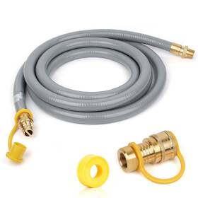 Hose-01 Anysigma 3/4 Inch Id Natural Gas Hose Quick Connect Fittings For Ng/lp Propane Appliances