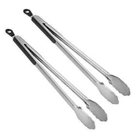 Aoosy 649615759929 Bbq Tongs 16 Inch Grill For Cooking Extra Long Wide Scalloped
