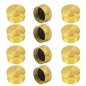 Aopanda 784131259178 12pcs Solid Brass Refill Propane Bottle Cap Universal For All 1 Lb Gas Tank