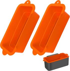 Sgc022 Artshu 2 Pack Silicone Grease Cup Liners Reusable Drip Pans For Griddle Orange