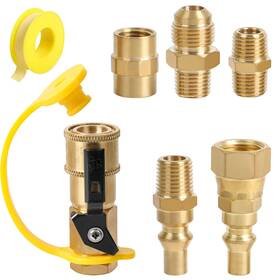 20220826-gch033 Atkke Rv Propane Quick Connect Fitting Adapter Valve 1/4 Inch Male Npt Full Flow Plug