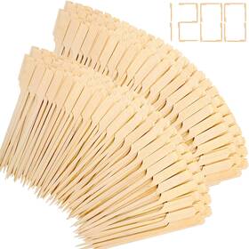 Atznzik 768556980671 1200 Pieces Bamboo Appetizer Skewers 4.7 Inch Cocktail Picks Fancy Toothpick