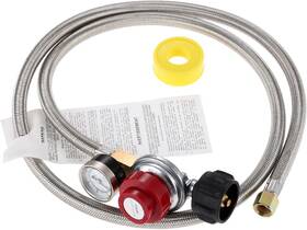 Aupoko 445031531575 0-30 Psi High Pressure Adjustable Propane Regulator With Gauge 5-foot St