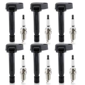 Uf242 Autokay 6 Pcs Ignition Coils And Spark Plugs Set For Honda Odyssey 1999