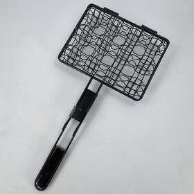 F3617551 Avon Metal Meatball Grilling Basket Bbq Locking Handle Non-stick Holds 12