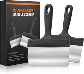 Aweasroy 726084795655 Heavy Duty Grill Scraper Stainless Steel Griddle With 5 Inches Handle St