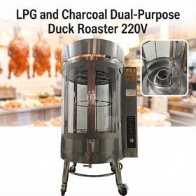 220666 Banfluxion Lpg And Charcoal Duck Roaster Chicken Dual Fuel Rotisserie Oven Commercial 220v